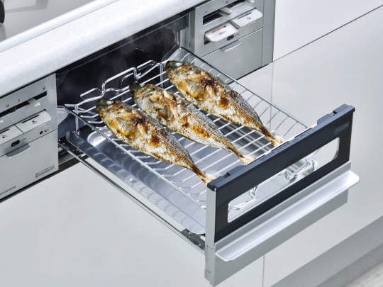 リンナイ マイトーン 魚を自動で焼き上げるオートグリル機能