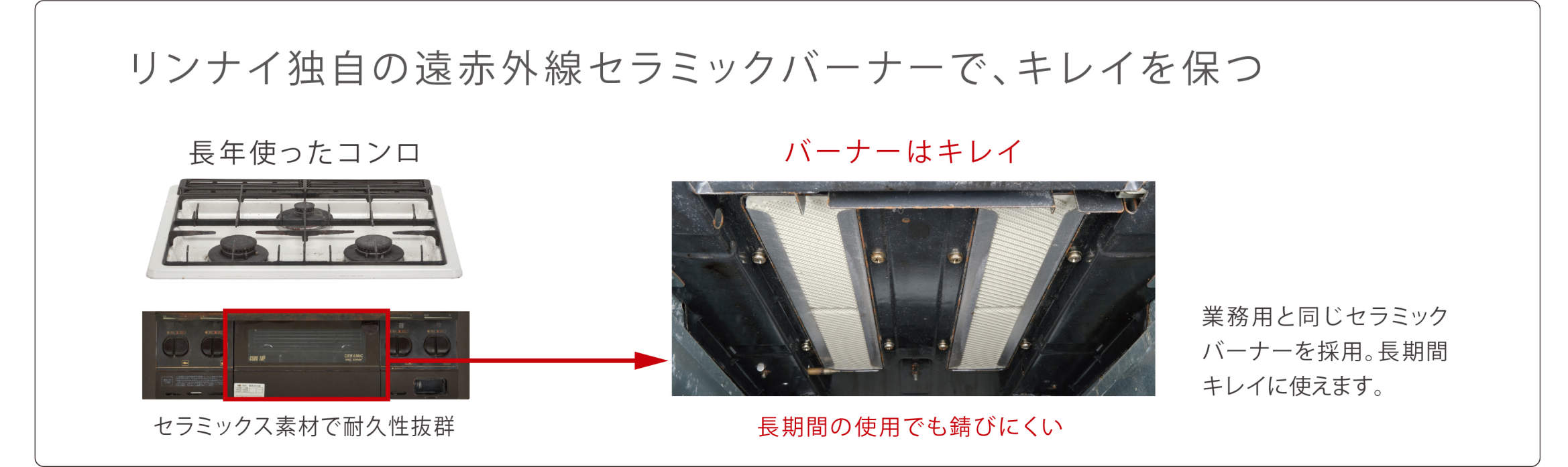 リンナイ リッセ 遠赤外線セラミックバーナー